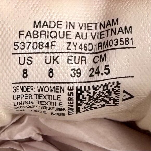 Women's Size 8 - Converse Chuck Taylor All Star Shoreline Ox White - Picture 8 of 9